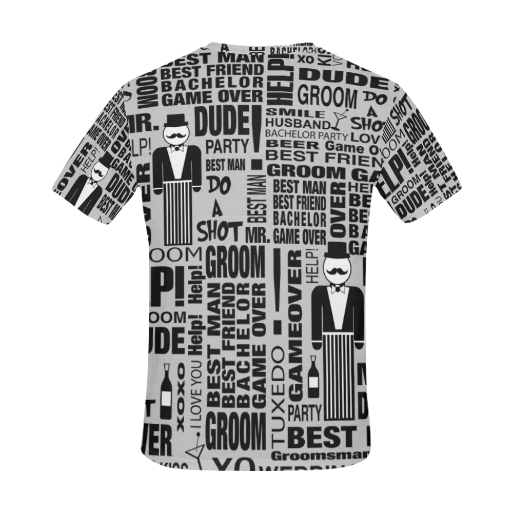 Groom Wedding Shirt Fun Print Shirt by Juleez All Over Print T-Shirt for Men (USA Size) (Model T40)