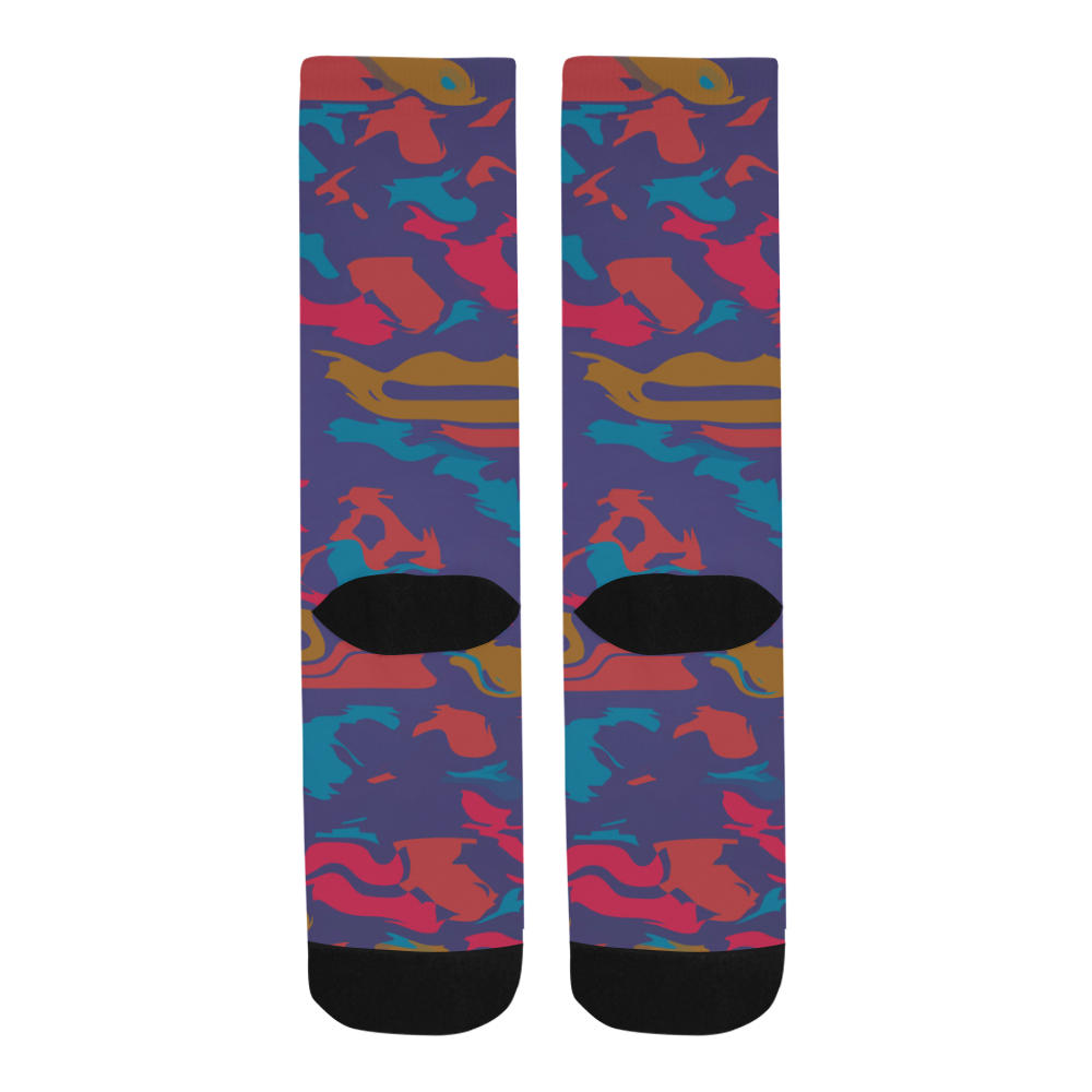 Chaos in retro colors Trouser Socks