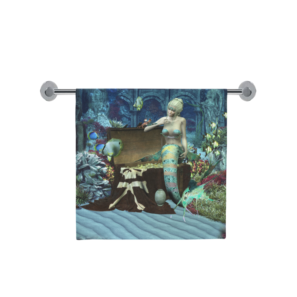 Underwater wold with mermaid Bath Towel 30"x56"