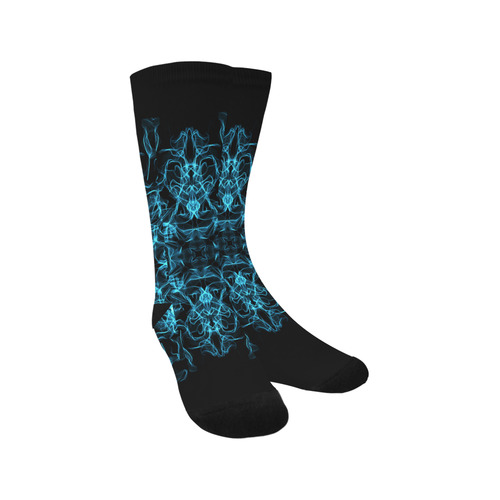 Blue SILK Arts Fractal Trouser Socks