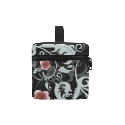 Red and Gray Gothic Floral Lunch Bag/Large (Model 1658)