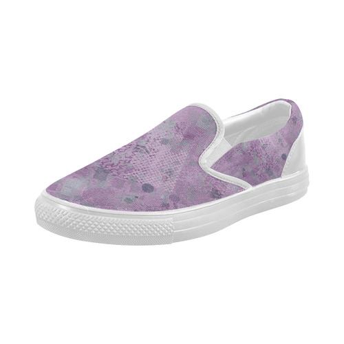 trendy abstract mix A by FeelGood Women's Slip-on Canvas Shoes (Model 019)
