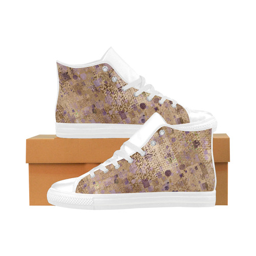 trendy abstract mix C by FeelGood Aquila High Top Microfiber Leather Women's Shoes (Model 032)
