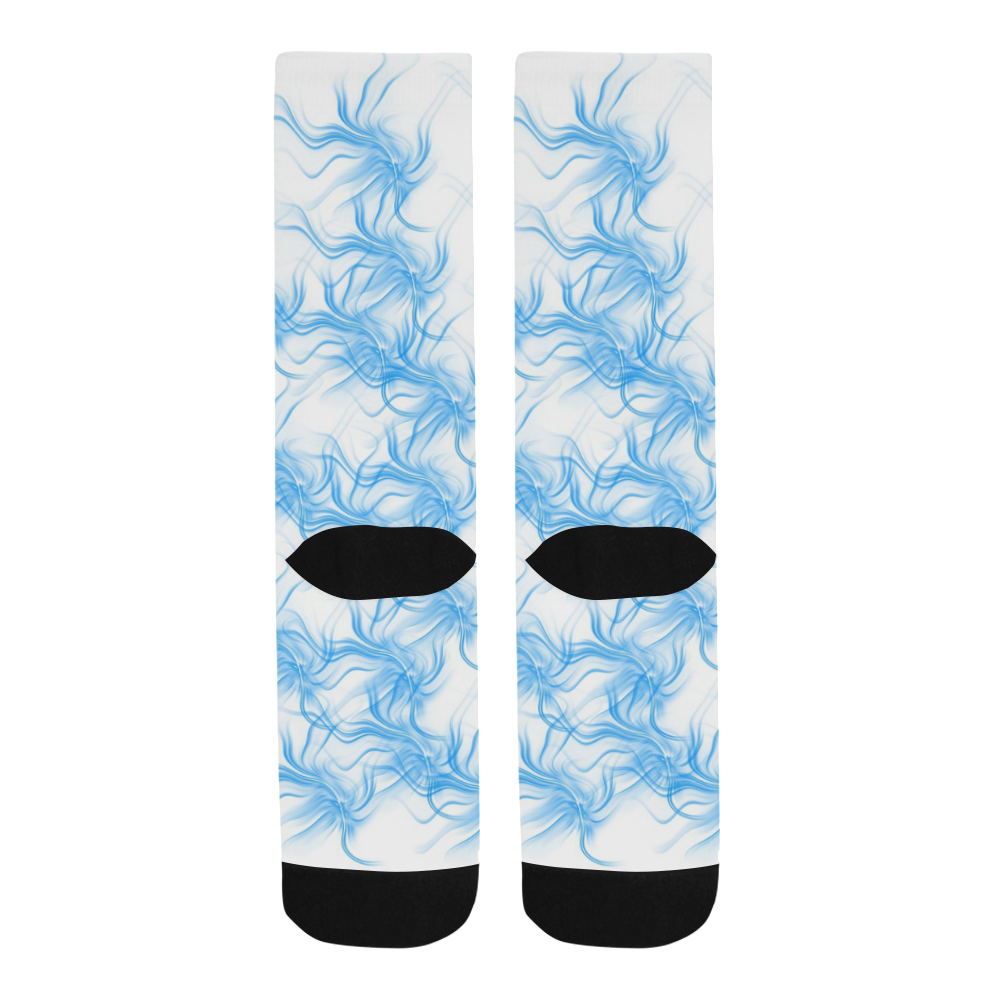 Smoke Blue Flames Trouser Socks