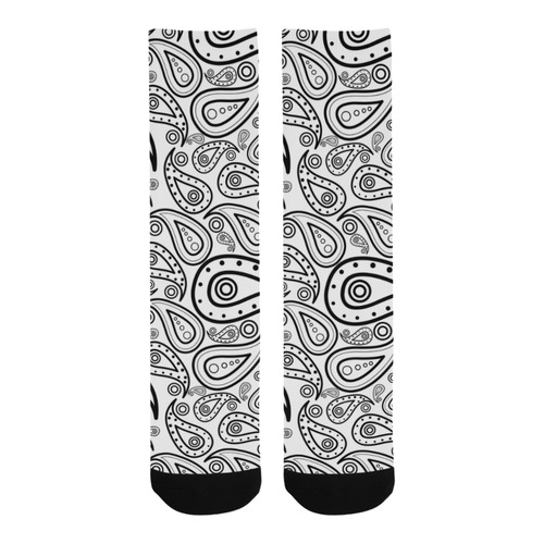 black and white paisley Trouser Socks
