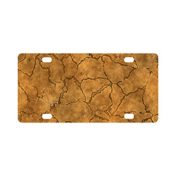 Cracked skull bone surface C by FeelGood Classic License Plate