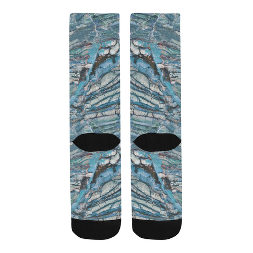 Italian Marble,Taekwood Blu, blue Trouser Socks