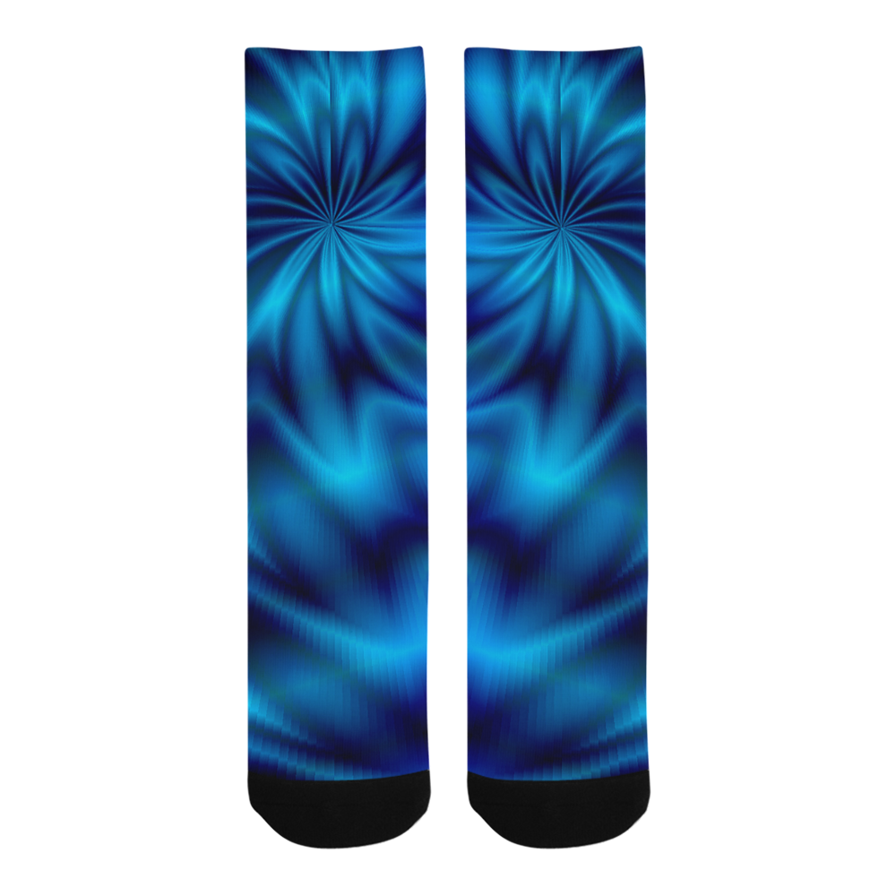 Blue Shiny Swirl Trouser Socks