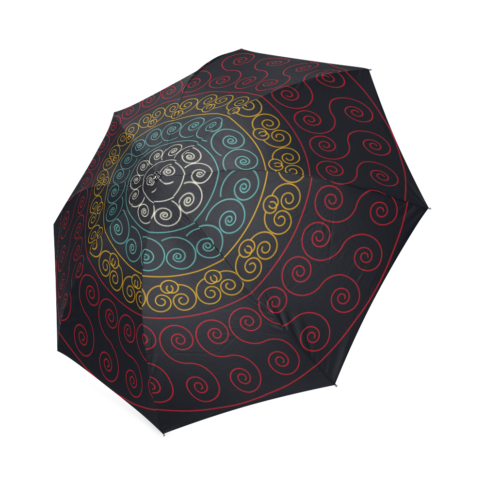 simply circular design mandala Foldable Umbrella (Model U01)