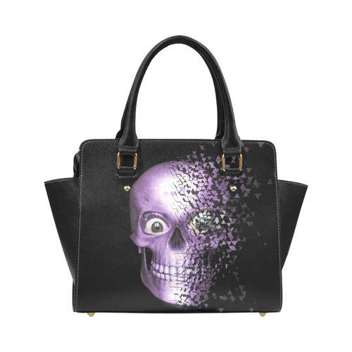 Broken Skull, lilac by JamColors Classic Shoulder Handbag (Model 1653)