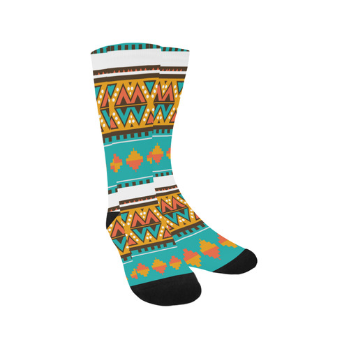 Tribal design in retro colors Trouser Socks