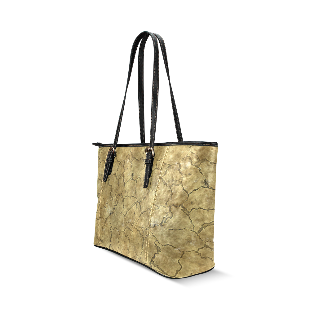 Cracked skull bone surface A by FeelGood Leather Tote Bag/Small (Model 1640)