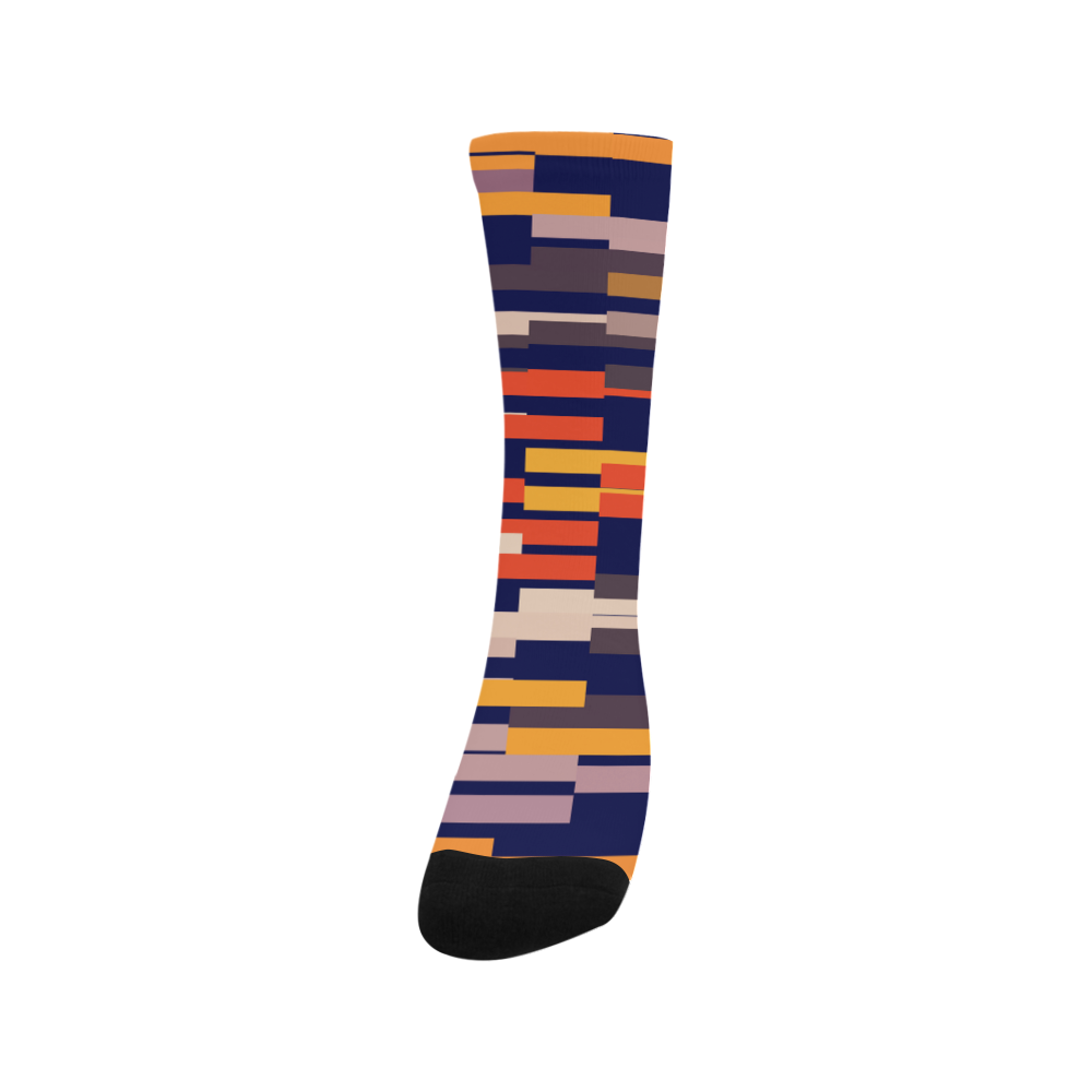 Rectangles in retro colors Trouser Socks