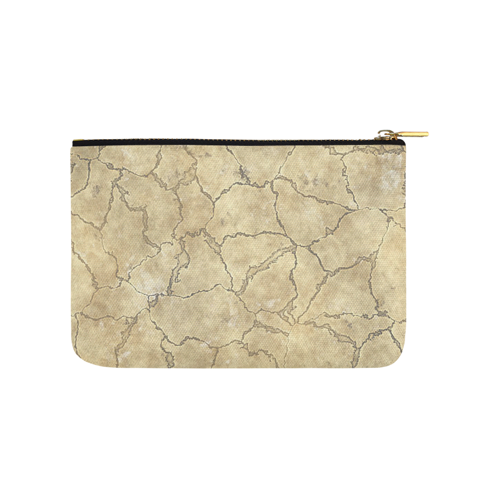 Cracked skull bone surface B by FeelGood Carry-All Pouch 9.5''x6''