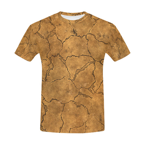 Cracked skull bone surface C by FeelGood All Over Print T-Shirt for Men (USA Size) (Model T40)