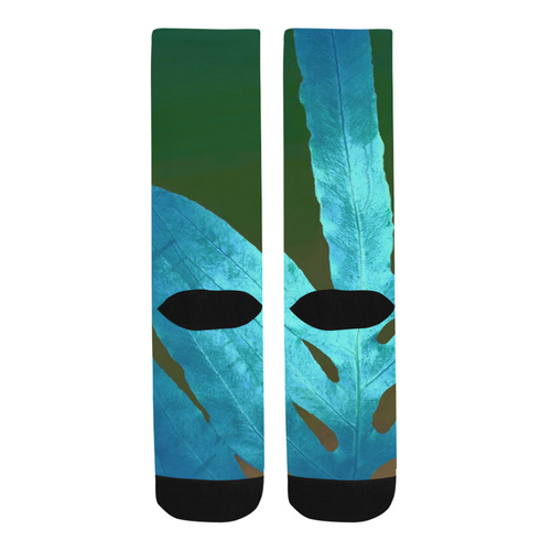 green and blue Trouser Socks