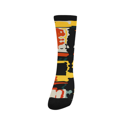 Distorted shapes in retro colors Trouser Socks