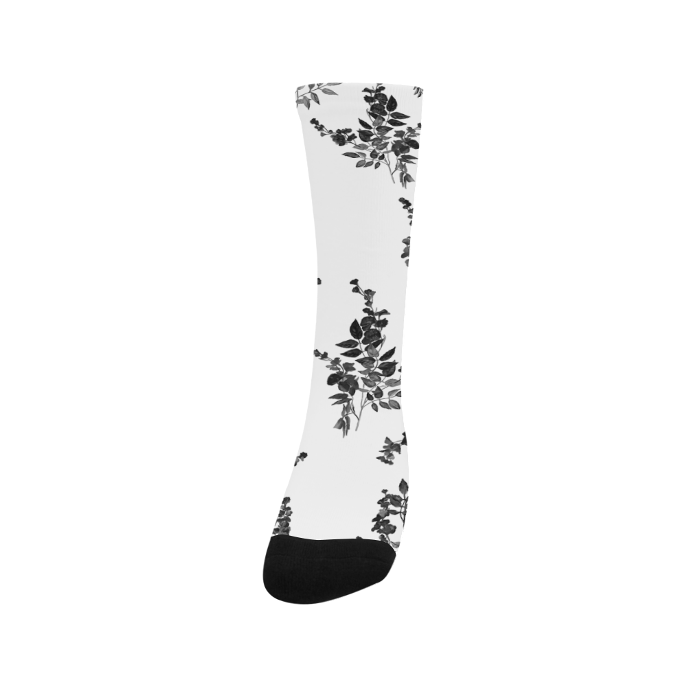 Tiny black flowers Trouser Socks
