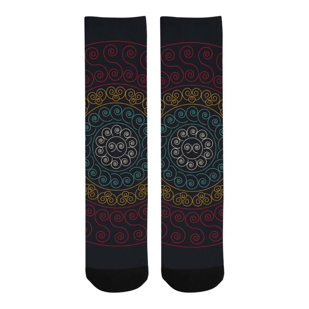 simply circular design mandala Trouser Socks