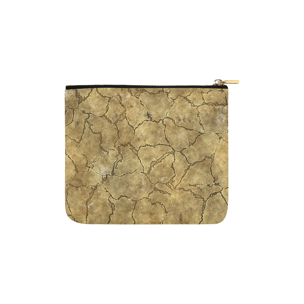 Cracked skull bone surface A by FeelGood Carry-All Pouch 6''x5''