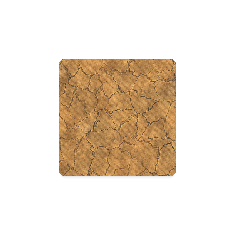 Cracked skull bone surface C by FeelGood Square Coaster