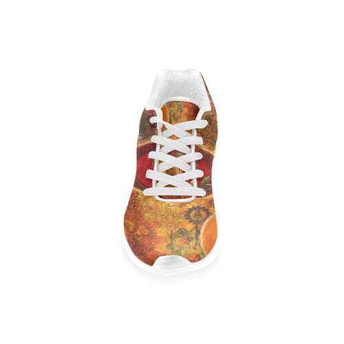 Steampunk decorative heart Women’s Running Shoes (Model 020)
