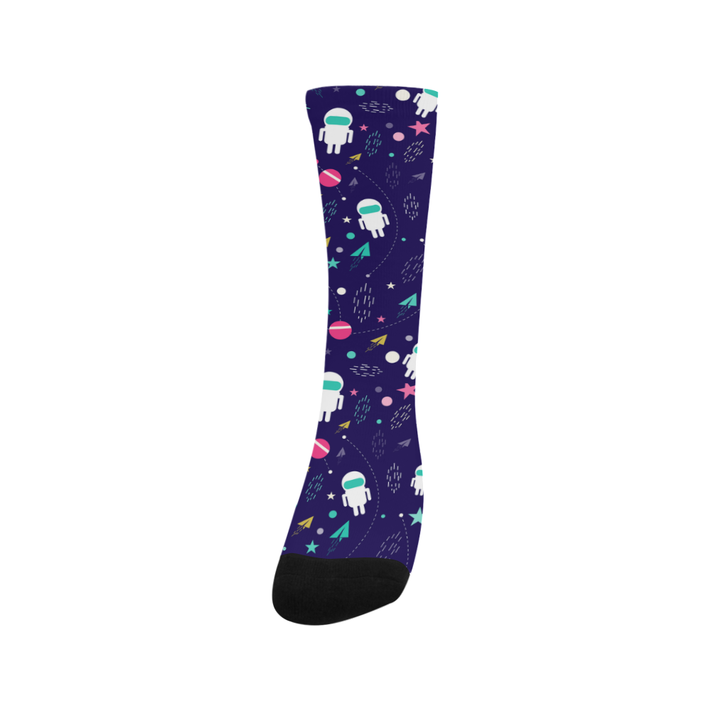 Cute Doodle Astronauts Trouser Socks