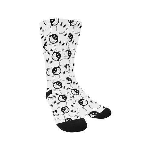 black and white funny monkeys Trouser Socks