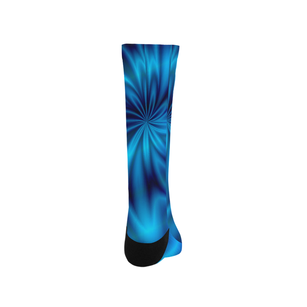 Blue Shiny Swirl Trouser Socks