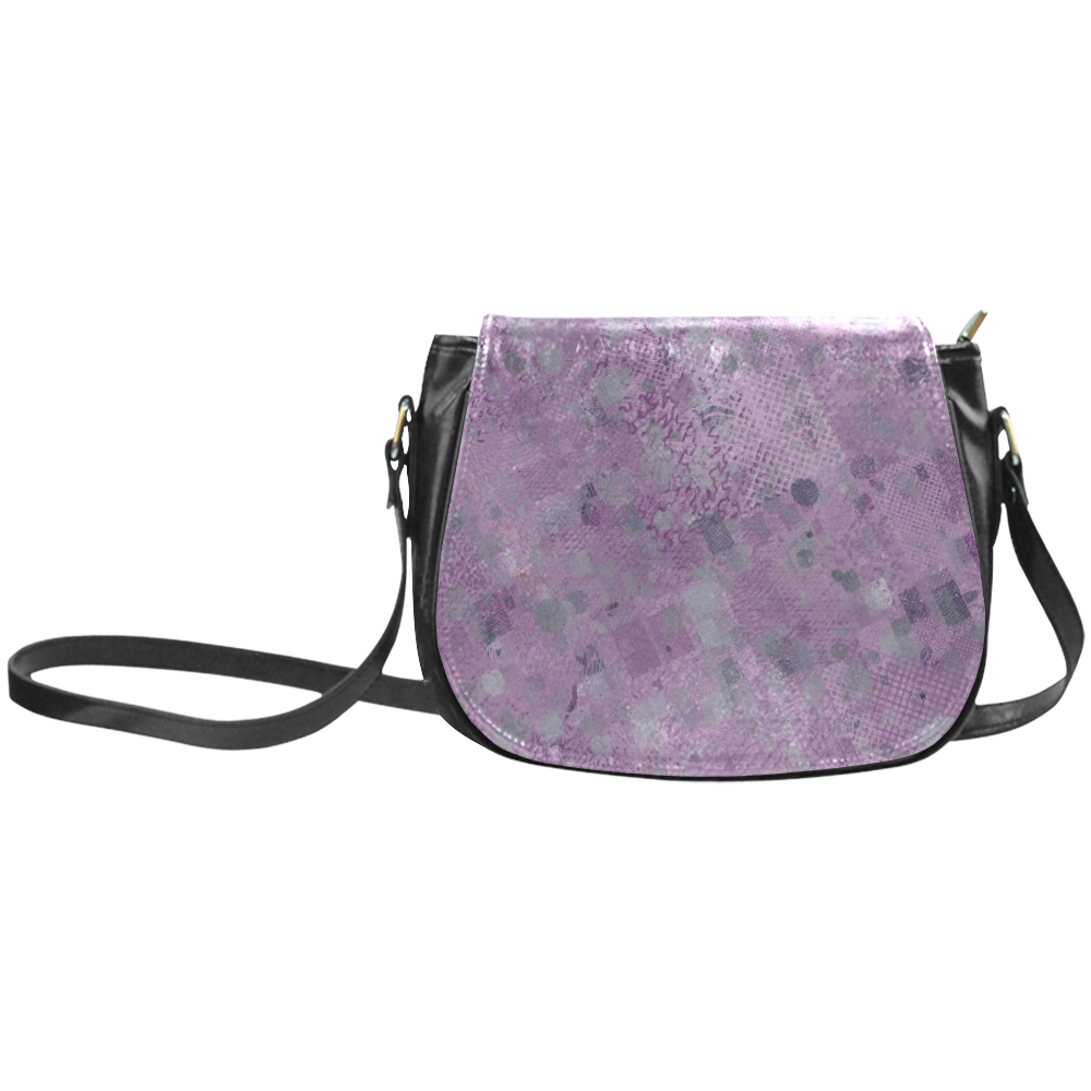trendy abstract mix A by FeelGood Classic Saddle Bag/Small (Model 1648)