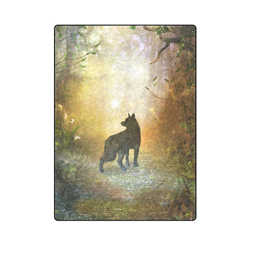 Teh lonely wolf Blanket 58"x80"