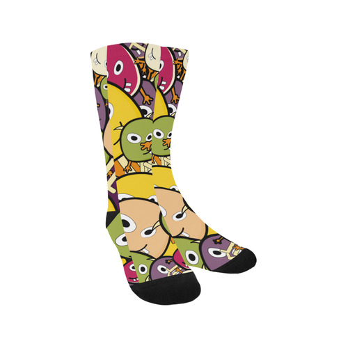 monster colorful doodle Trouser Socks