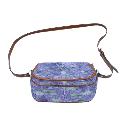 trendy abstract mix B by FeelGood Saddle Bag/Large (Model 1649)