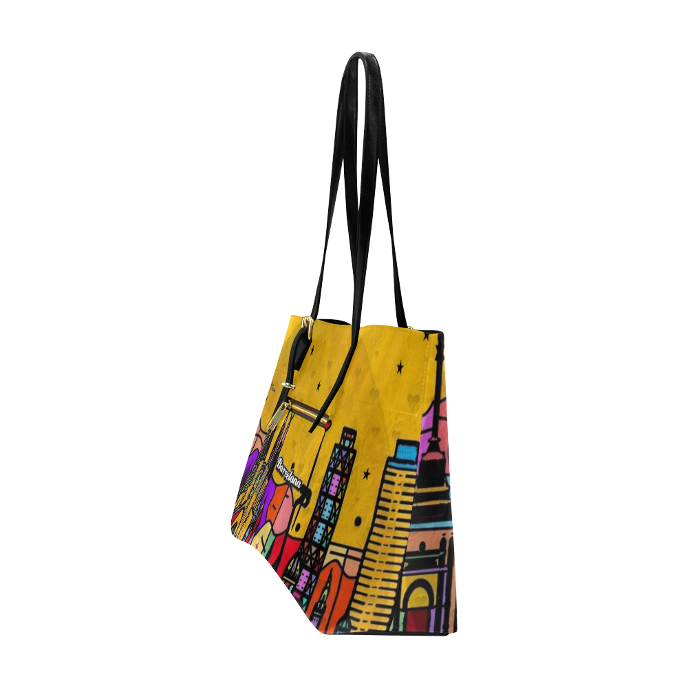 Barcelona Popart by Nico Bielow Euramerican Tote Bag/Large (Model 1656)