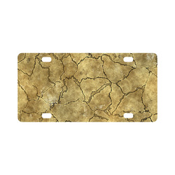 Cracked skull bone surface A by FeelGood Classic License Plate