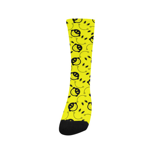 monkey tongue out on yellow Trouser Socks