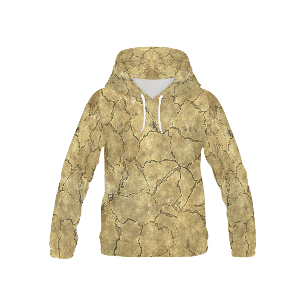 Cracked skull bone surface A by FeelGood All Over Print Hoodie for Kid (USA Size) (Model H13)