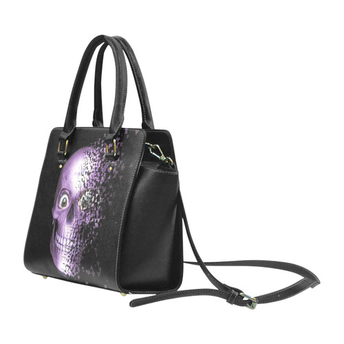 Broken Skull, lilac by JamColors Classic Shoulder Handbag (Model 1653)