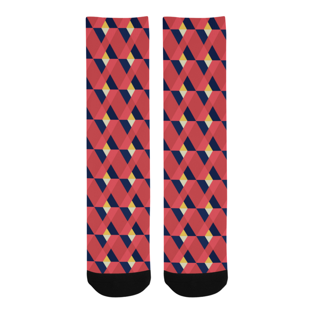 red triangle tile ceramic Trouser Socks