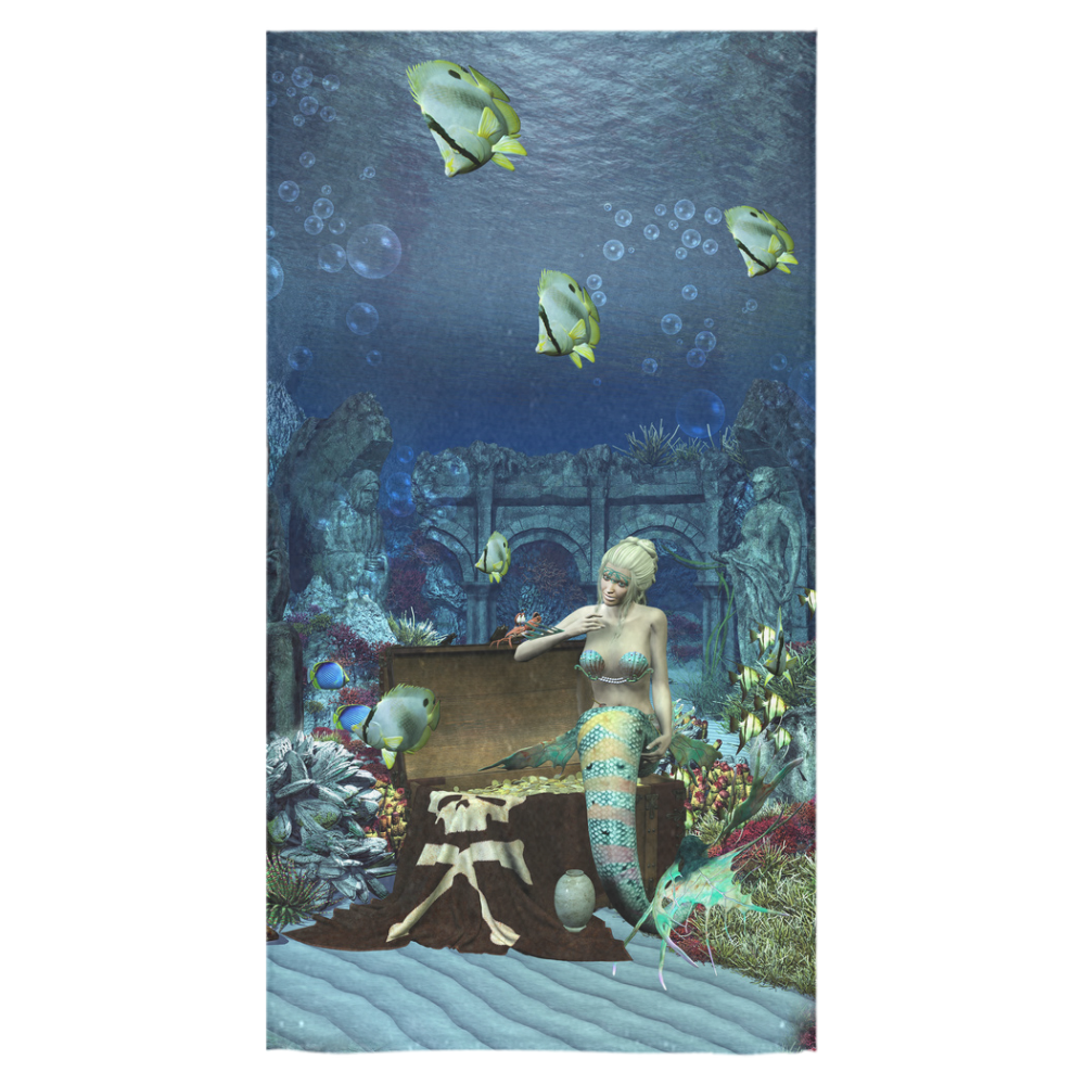 Underwater wold with mermaid Bath Towel 30"x56"