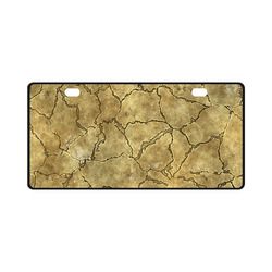 Cracked skull bone surface A by FeelGood License Plate