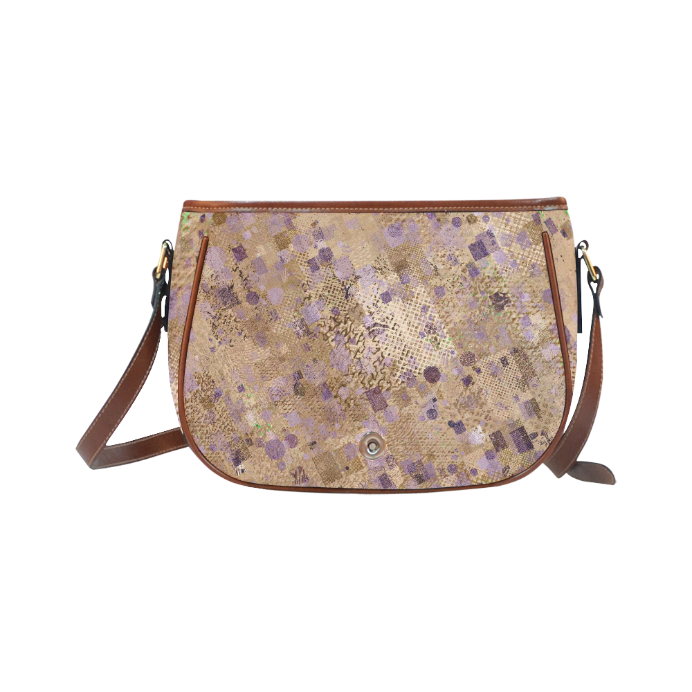 trendy abstract mix C by FeelGood Saddle Bag/Large (Model 1649)