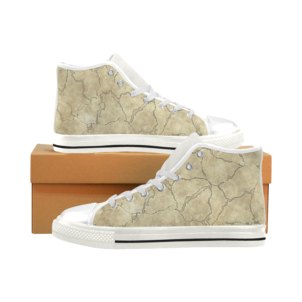 Cracked skull bone surface B by FeelGood Men’s Classic High Top Canvas Shoes (Model 017)