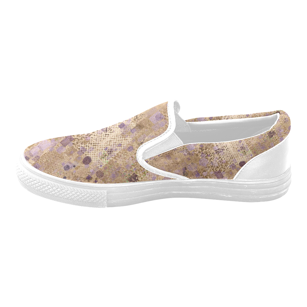 trendy abstract mix C by FeelGood Women's Unusual Slip-on Canvas Shoes (Model 019)