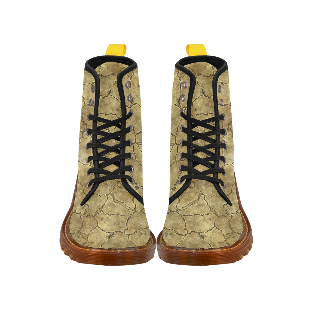 Cracked skull bone surface A by FeelGood Martin Boots For Men Model 1203H
