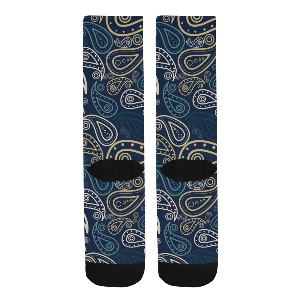paisley illustration Trouser Socks