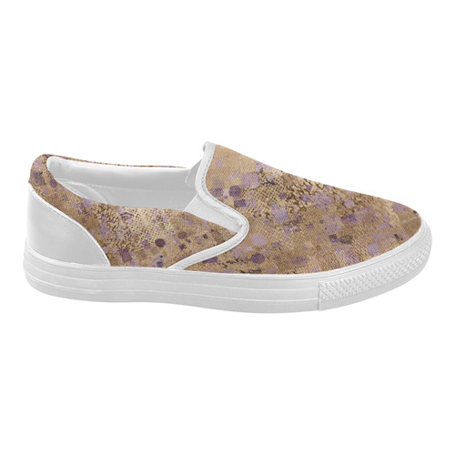 trendy abstract mix C by FeelGood Women's Slip-on Canvas Shoes (Model 019)