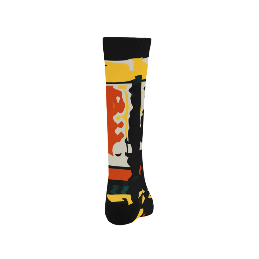 Distorted shapes in retro colors Trouser Socks