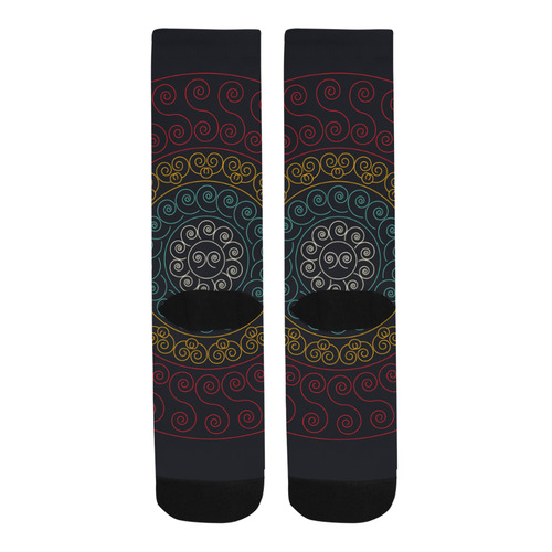 simply circular design mandala Trouser Socks