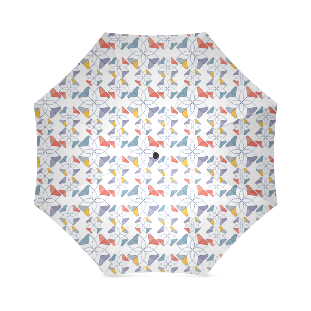 floral geometric seamless oriental Foldable Umbrella (Model U01)